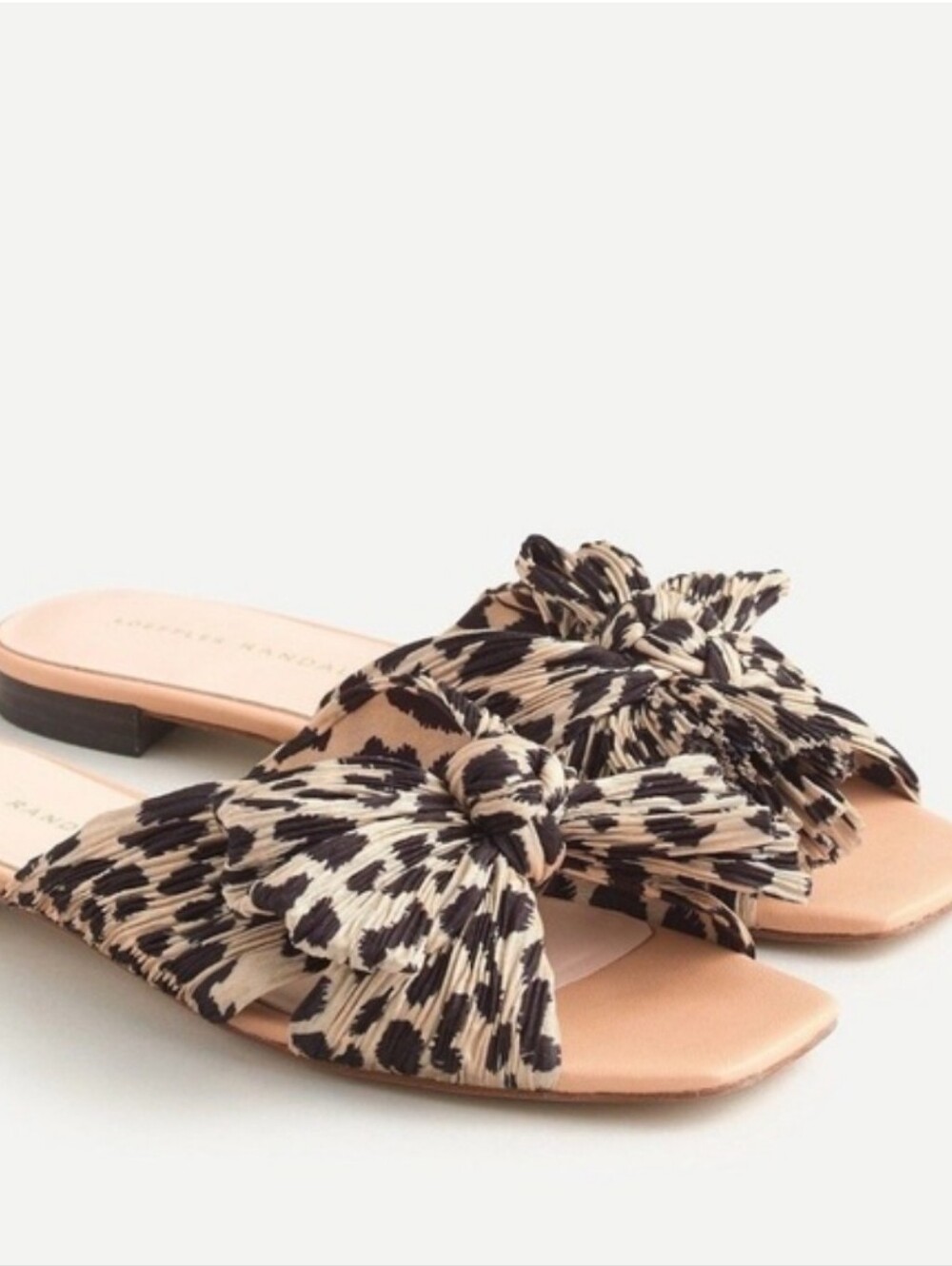 Loeffler Randall Daphne Leopard Bow Slide Sandal